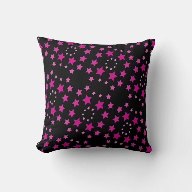 Cojín Decorativo Patrón de Estrella Rosa (Anverso)