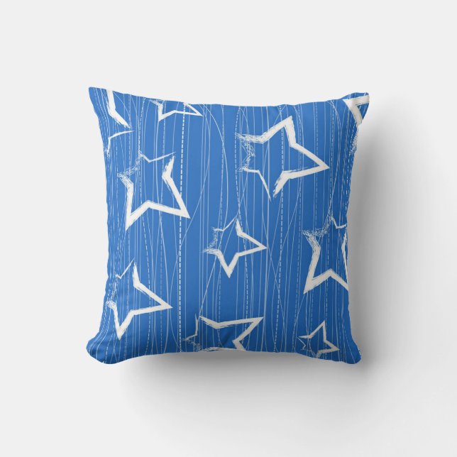 Cojín Decorativo Patrón de estrellas (Anverso)
