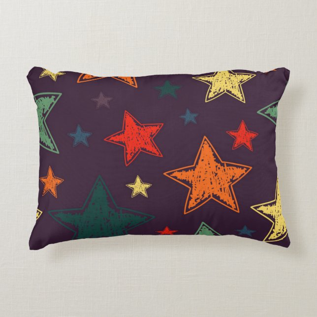 Cojín Decorativo Patrón de estrellas (Anverso)