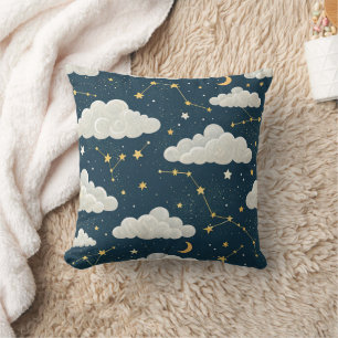 Cojín Decorativo Patrón de estrellas de constelación celestial (6)