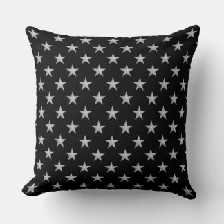 Cojín Decorativo Patrón de Estrellas de Plata