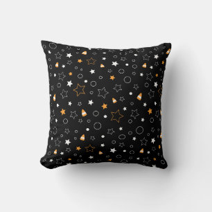 Cojín Decorativo patrón de estrellas divertidas de halloween
