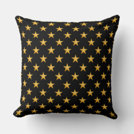 Cojín Decorativo Patrón de Estrellas Doradas