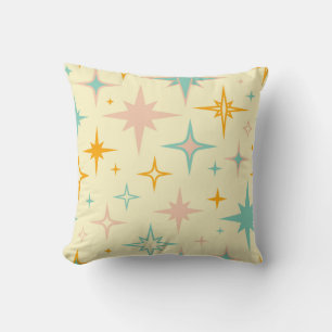 Cojín Decorativo Patrón de estrellas retro coloridas