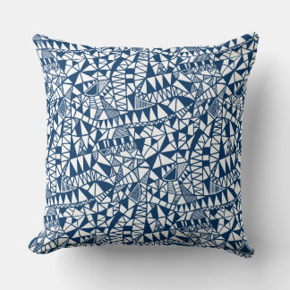 Cojín Decorativo Patrón de estructura de locura 060423 - Azul estil