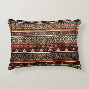 Cojín Decorativo Patrón de etno tribal grunge en estilo retro
