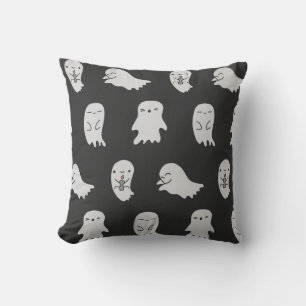 Cojín Decorativo Patrón de expresiones fantasma adorables