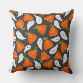 Cojín Decorativo Patrón De Fantasma Y Calabaza