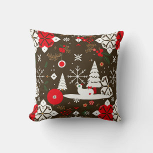 Cojín Decorativo Patrón de fiestas de nieve