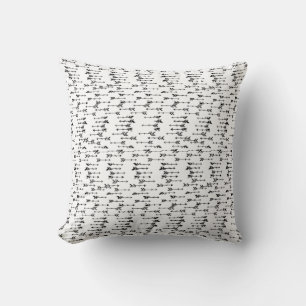 Cojín Decorativo Patrón de flecha boho minimalista en blanco y negr