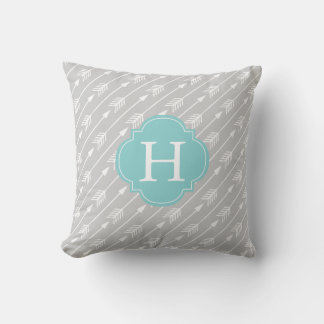 Cojín Decorativo Patrón De Flechas Monogramadas Mint