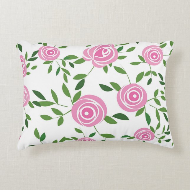 Cojín Decorativo Patrón de flor (Anverso)