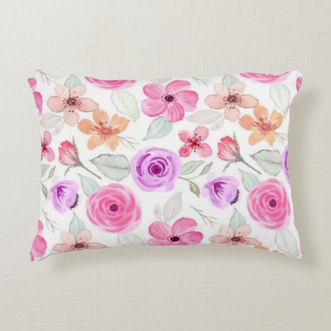 Cojín Decorativo Patrón de flor (Anverso)