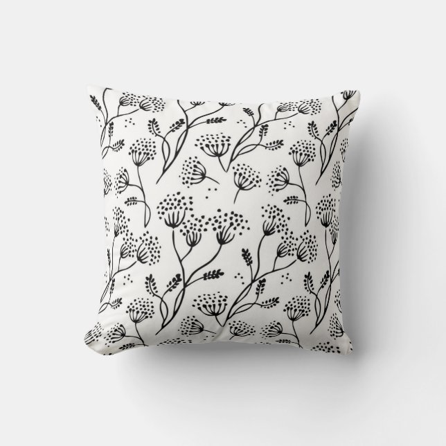 Cojín Decorativo Patrón de flor (Anverso)