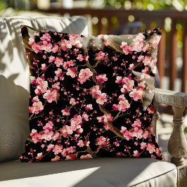 Cojín Decorativo Patrón de Flor de Cerezo Sakura