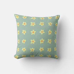 Cojín Decorativo Patrón de flor de jazmín amarillo Lápiz de luz Pil