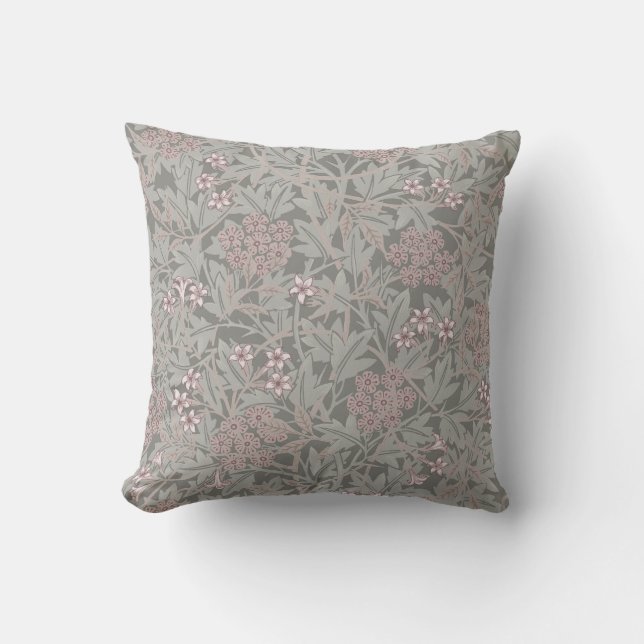 Cojín Decorativo Patrón de Flor de Jazmín de William Morris (Anverso)