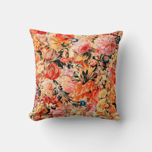 Cojín Decorativo Patrón de flor de pincel