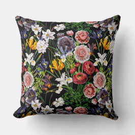 Cojín Decorativo Patrón de flor de primavera vintage