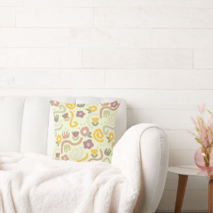 Cojín Decorativo Patrón de flor sintético moderno