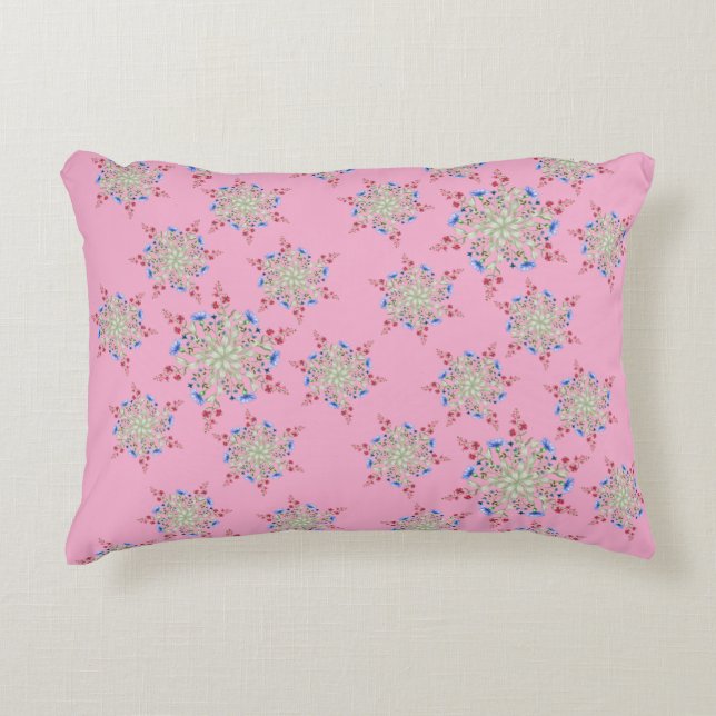 Cojín Decorativo Patrón de Flor Unico Diseñado (Anverso)