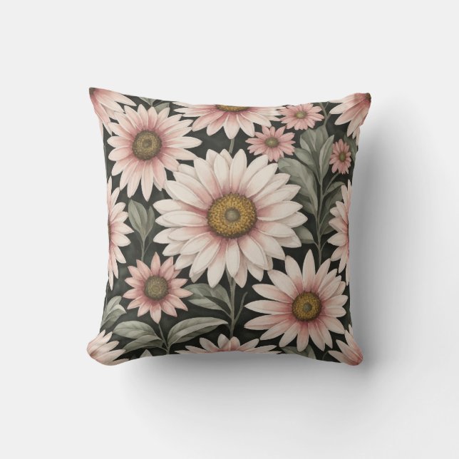 Cojín Decorativo patrón de flores (Anverso)
