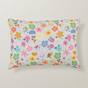 Cojín Decorativo Patrón de flores boho B01.w LGrey BG