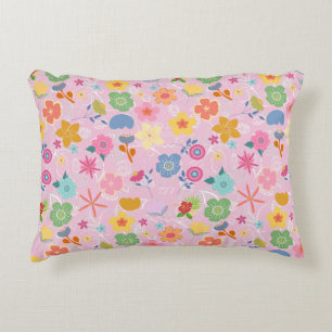 Cojín Decorativo Patrón de flores boho B01.w LPink BG