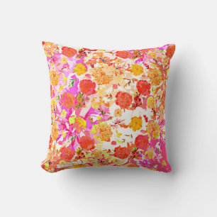 Cojín Decorativo patrón de flores femeninas lindas