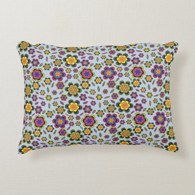 Cojín Decorativo Patrón de flores Paisley (Anverso)