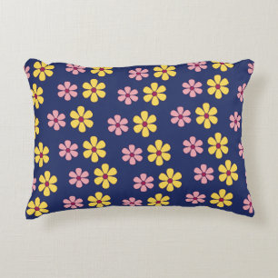 Cojín Decorativo Patrón de flores pequeñas y cortas