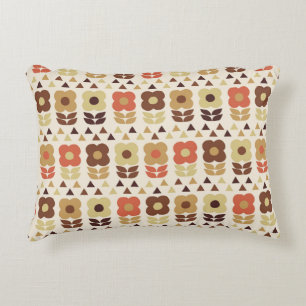 Cojín Decorativo Patrón de flores retro