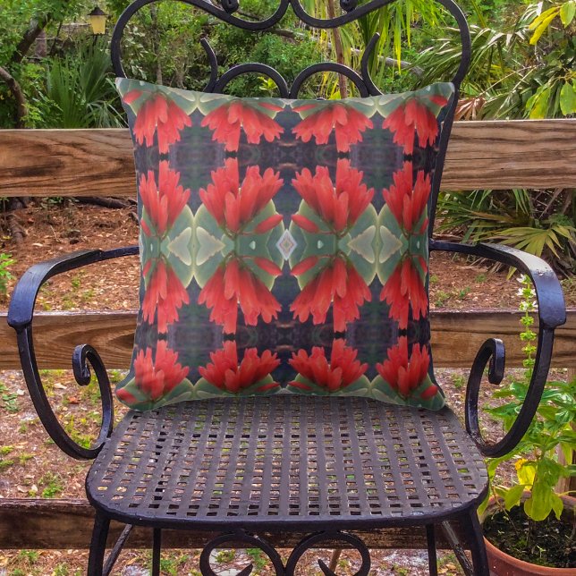 Cojín Decorativo Patrón de flores rojas 2 (Subido por el creador)