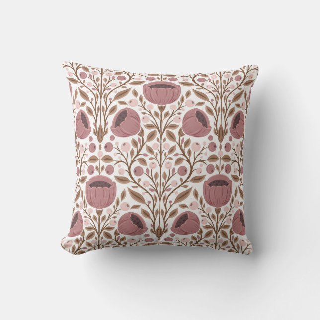 Cojín Decorativo Patrón de flores silvestres (Anverso)