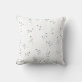 Cojín Decorativo Patrón de flores silvestres azules