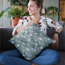 Patrón de flores zen botánicas japonesas