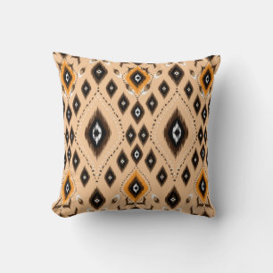 Cojín Decorativo Patrón de folklore geométrico étnico Ikat