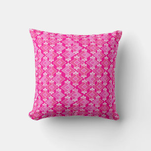 Cojín Decorativo Patrón de fondo Art Deco, rosa fucsia