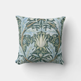 Cojín Decorativo Patrón de fondo de escritorio floral de William Mo