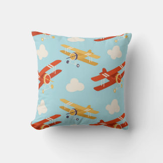 Cojín Decorativo Patrón de fondo de las nubes de los planos vintage