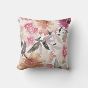 Cojín Decorativo Patrón de fondo floral de acuarela, flor, arte, fl