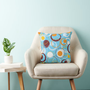 Cojín Decorativo Patrón de forma de círculos geométricos y colorido
