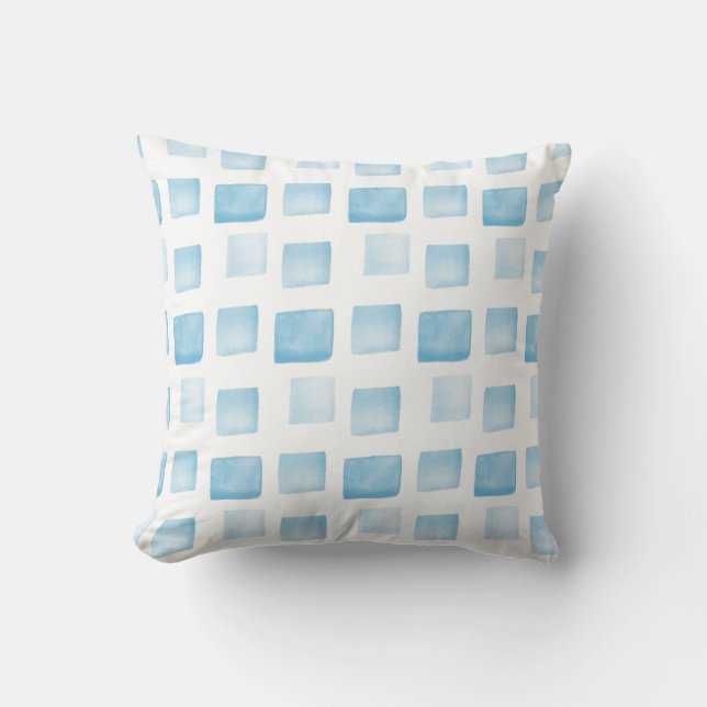Cojín Decorativo Patrón de formas Blue/Aqua (Anverso)