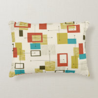 Patrón de formas geométricas retro de medio siglo