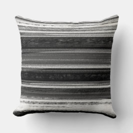 Cojín Decorativo Patrón de franja abstracta texturizada gris carbón