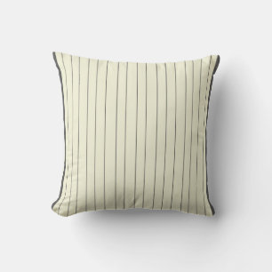 Cojín Decorativo Patrón de franja vertical beige negro