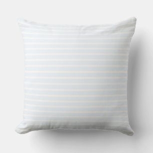 Cojín Decorativo Patrón de franjas blancas azul claro