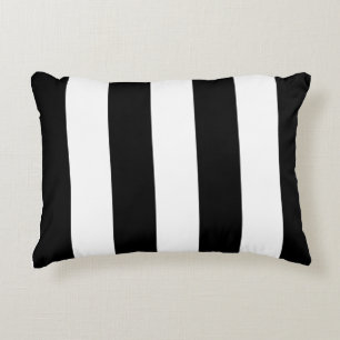 Cojín Decorativo Patrón de franjas negras {seleccione el color de