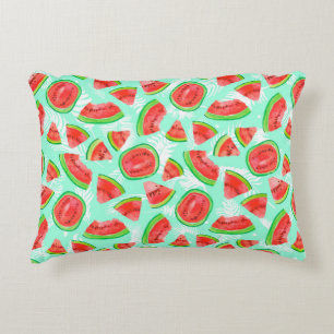 Cojín Decorativo Patrón de fruta de moda. Grupo artístico de sandía