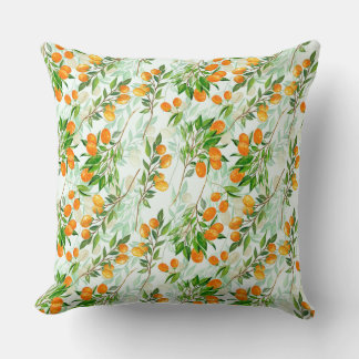 Cojín Decorativo Patrón de fruta de verano tropical de Kumquat en l